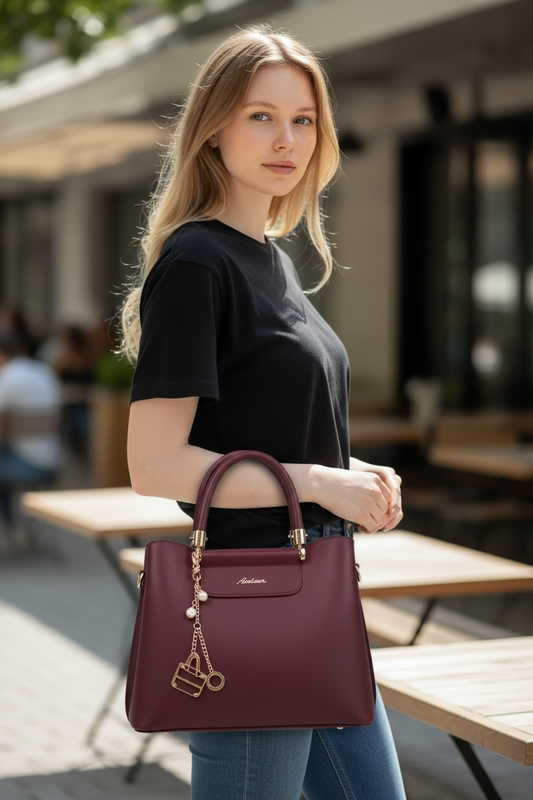 YARI Luxe Charm Structured Handbag