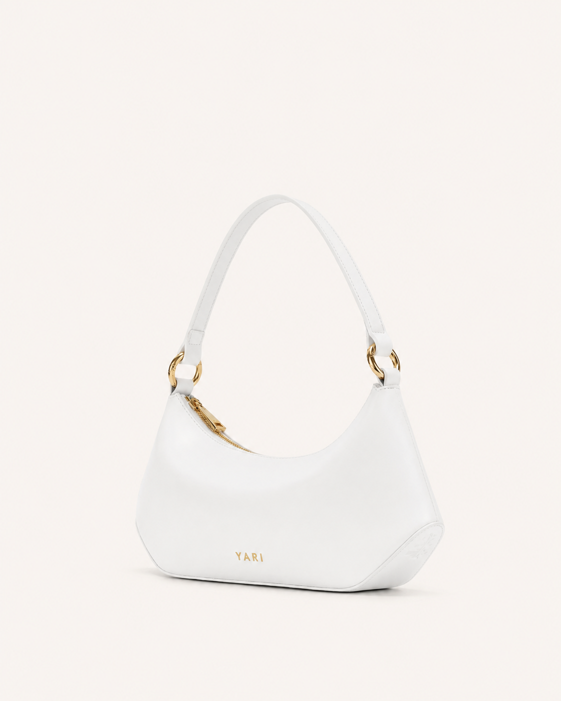 YARI White Vegan Leather Shoulder Bag