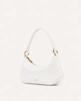 YARI White Vegan Leather Shoulder Bag