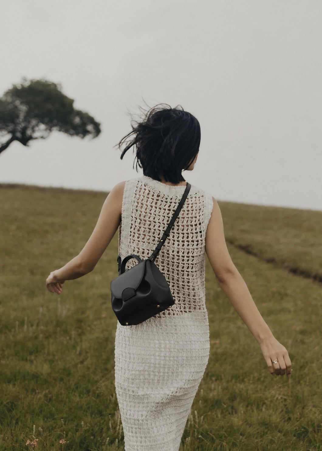 YARI Mini Top-Handle Bag — Noir