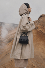 Midnight Luxe Mini Leather Top Handle Crossbody Bag in Black with Structured Silhouette for Elegant Everyday and Travel Style