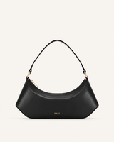 Black Vegan Leather Sling Bag