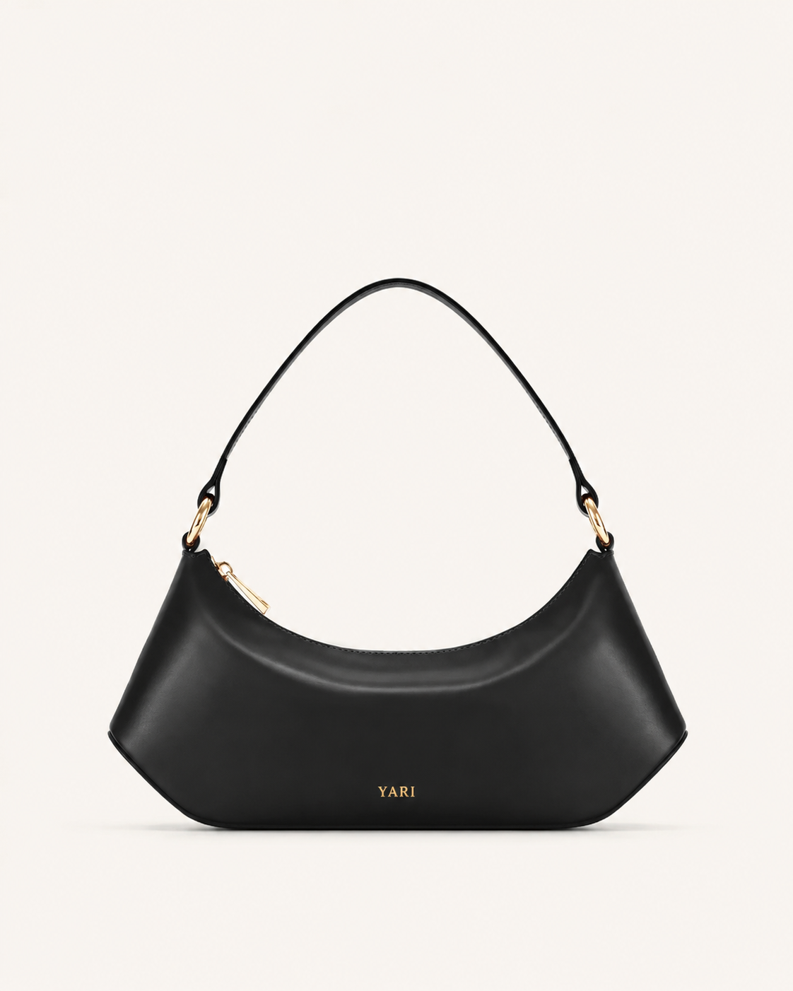 Black Vegan Leather Sling Bag