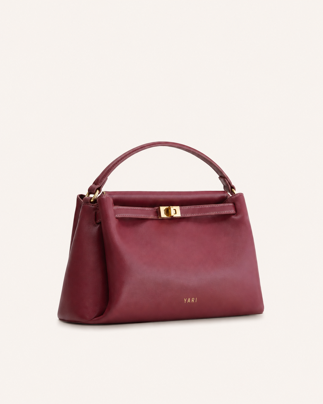 YARI Classic Top-Handle Bag – Burgundy