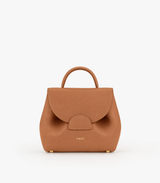 Elegant Minimalist Tan Leather Crossbody Top-Handle Handbag for Women – Structured Everyday Shoulder Purse with Adjustable Strap, Gold Hardware & Timeless Chic Design