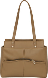 Brown Pu Tote Bag For Women