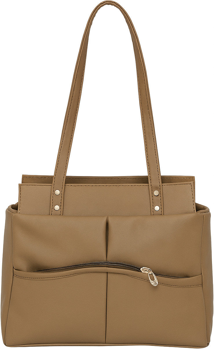 Brown Pu Tote Bag For Women