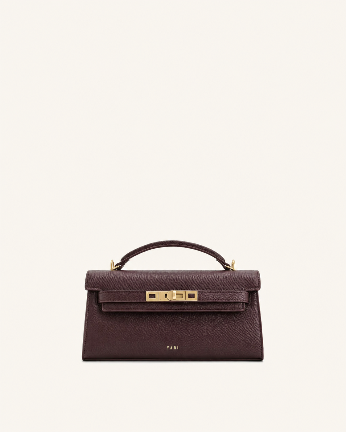 YARI Kelly Boxy Top-Handle Bag – Dark Plum