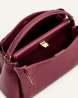 YARI Classic Top-Handle Bag – Burgundy