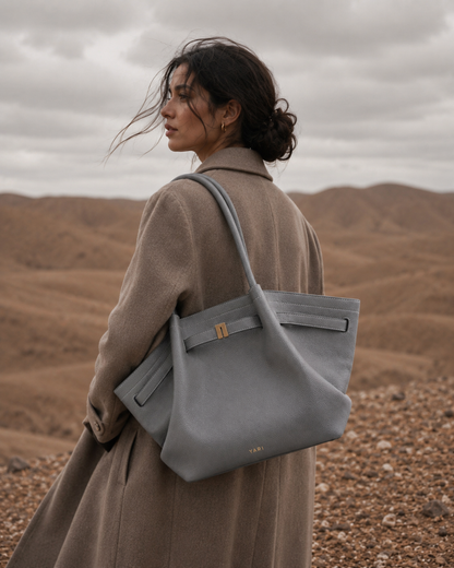 YARI Structured Tote Bag – Slate Grey