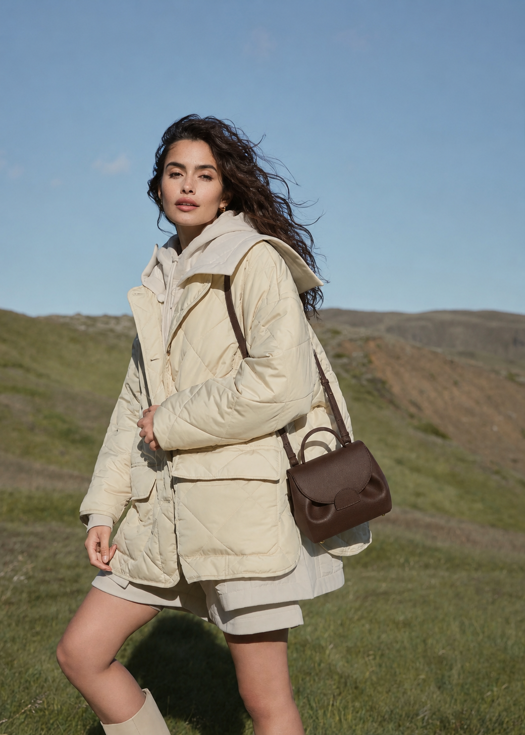 YARI Mini Top-Handle Bag — Espresso
