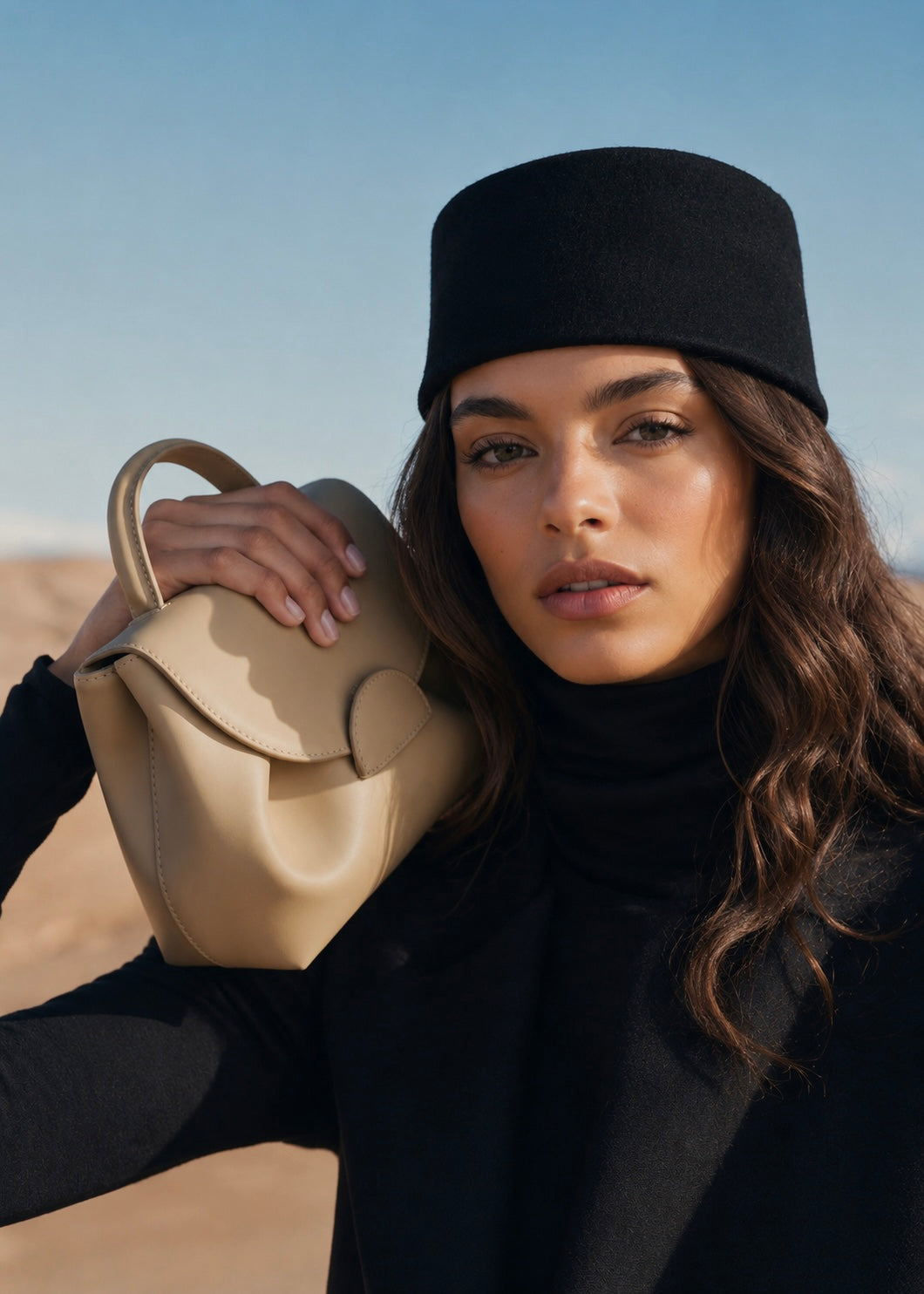 YARI Mini Top-Handle Bag — Sand