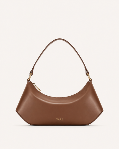Brown Vegan Leather Sling Bag