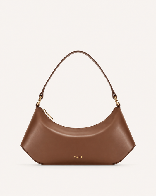 Brown Vegan Leather Sling Bag
