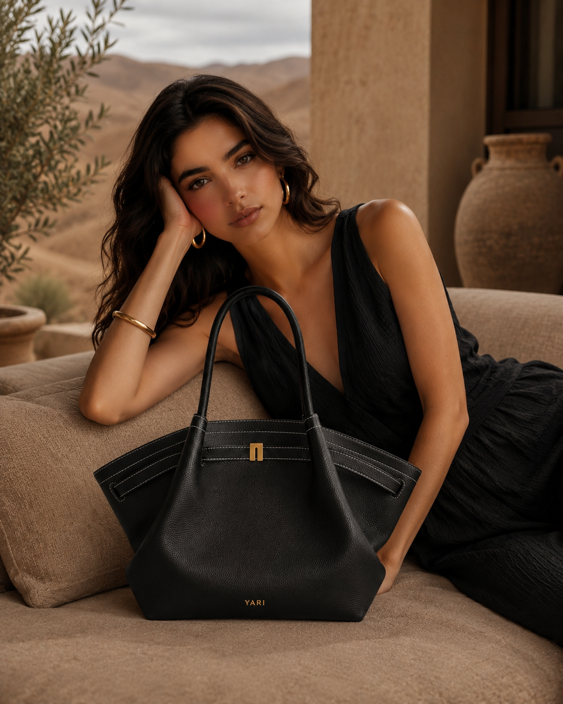 YARI Structured Tote Bag – Noir