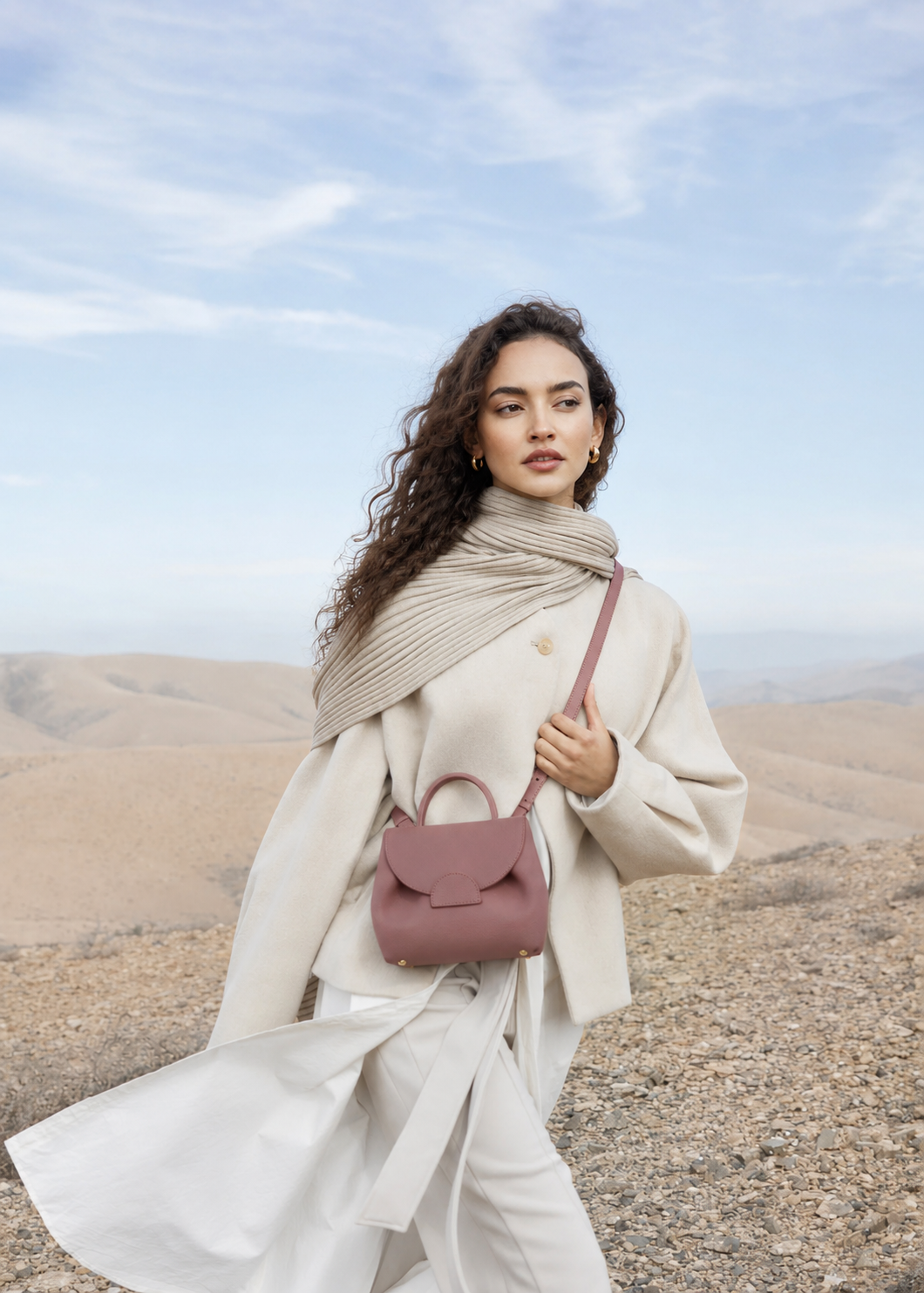 YARI Mini Top-Handle Bag — Rose