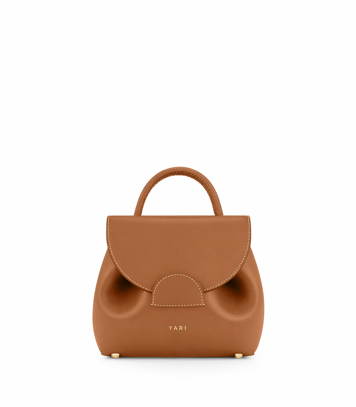 Amber Luxe Mini Leather Top Handle Crossbody Bag in Warm Tan with Structured Silhouette for Elegant Everyday and Travel Style