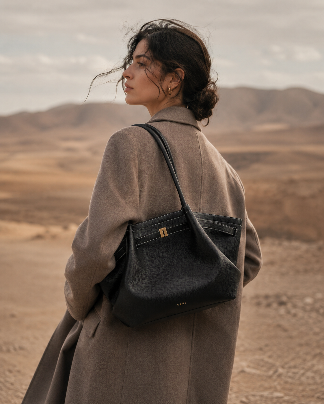YARI Structured Tote Bag – Noir
