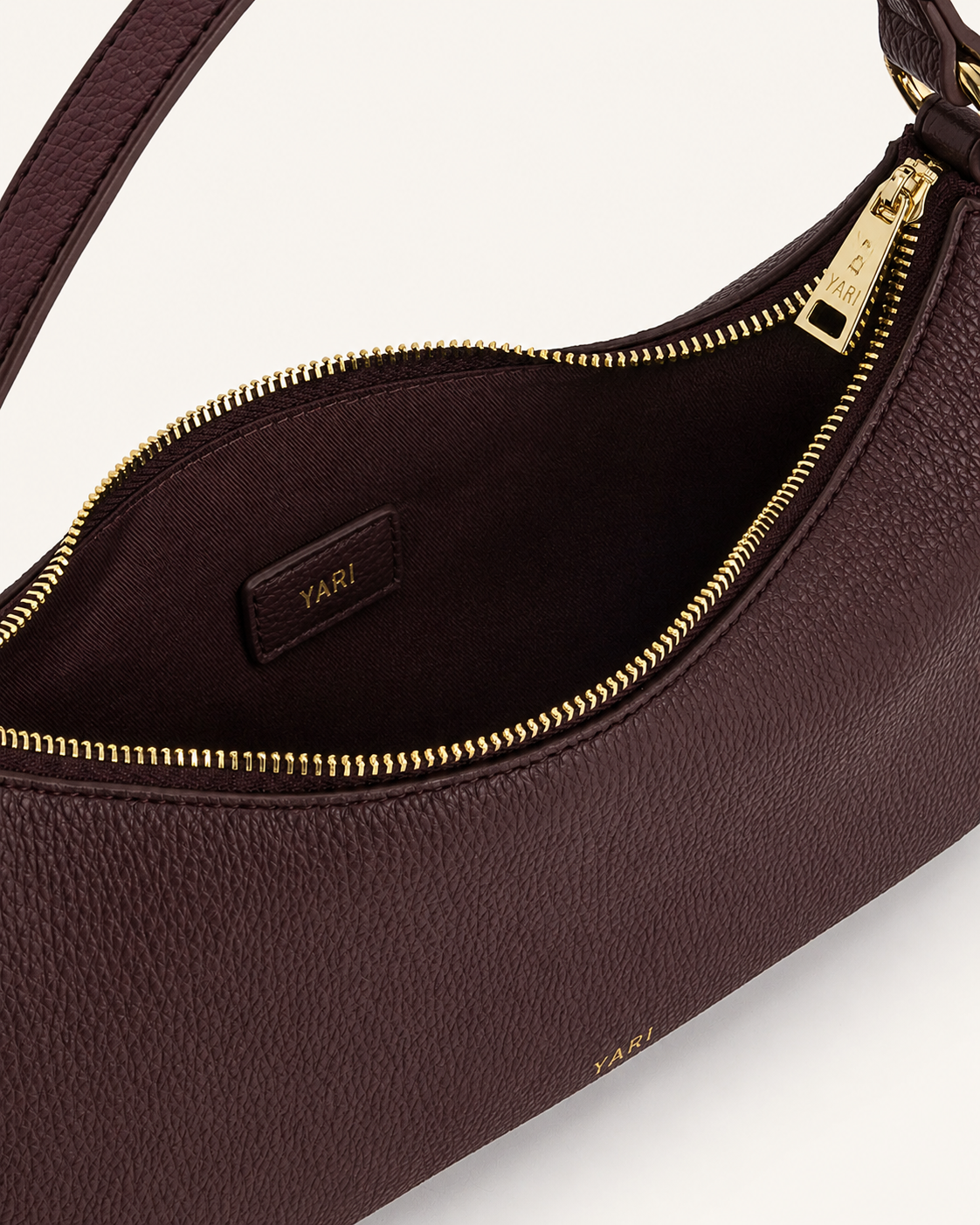 YARI Burgundy Vegan Leather Shoulder Bag