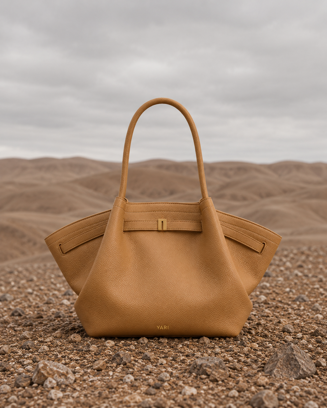 YARI Structured Tote Bag – Camel