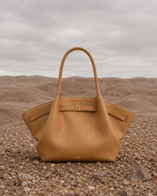 YARI Structured Tote Bag – Camel