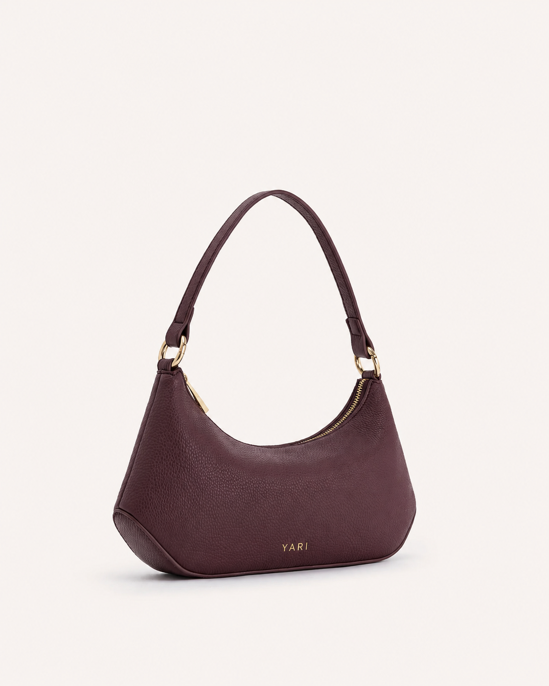 YARI Burgundy Vegan Leather Shoulder Bag