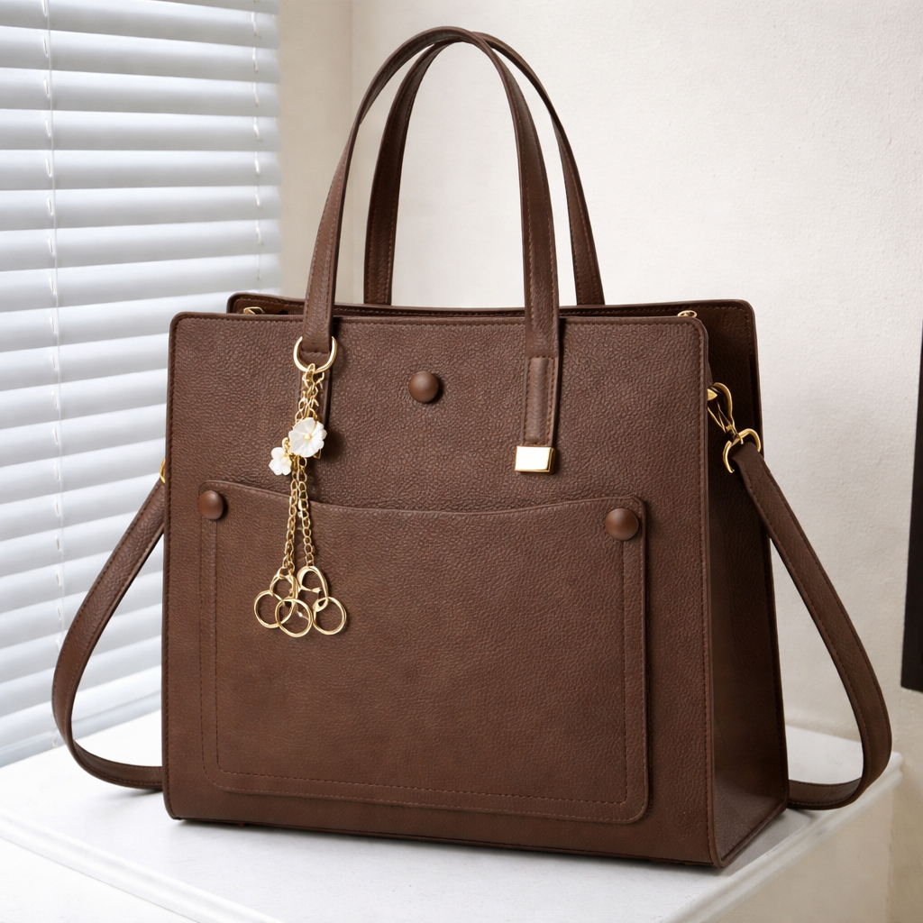 Amara Chestnut Charm Structured Tote