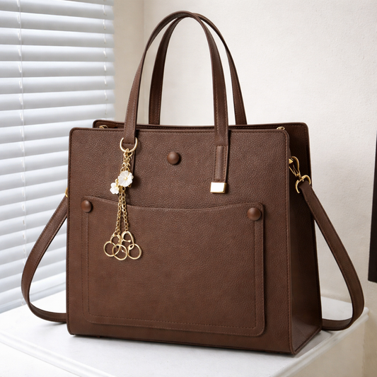 Amara Chestnut Charm Structured Tote