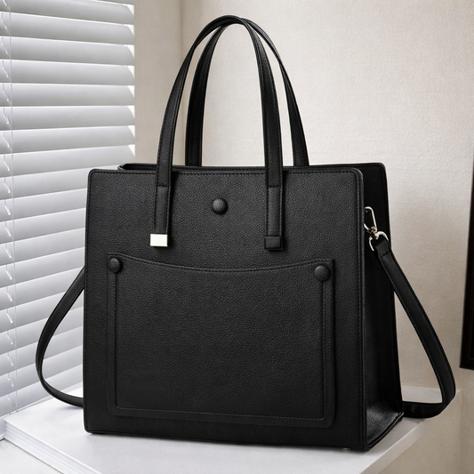 Amara Noir Structured Utility Tote