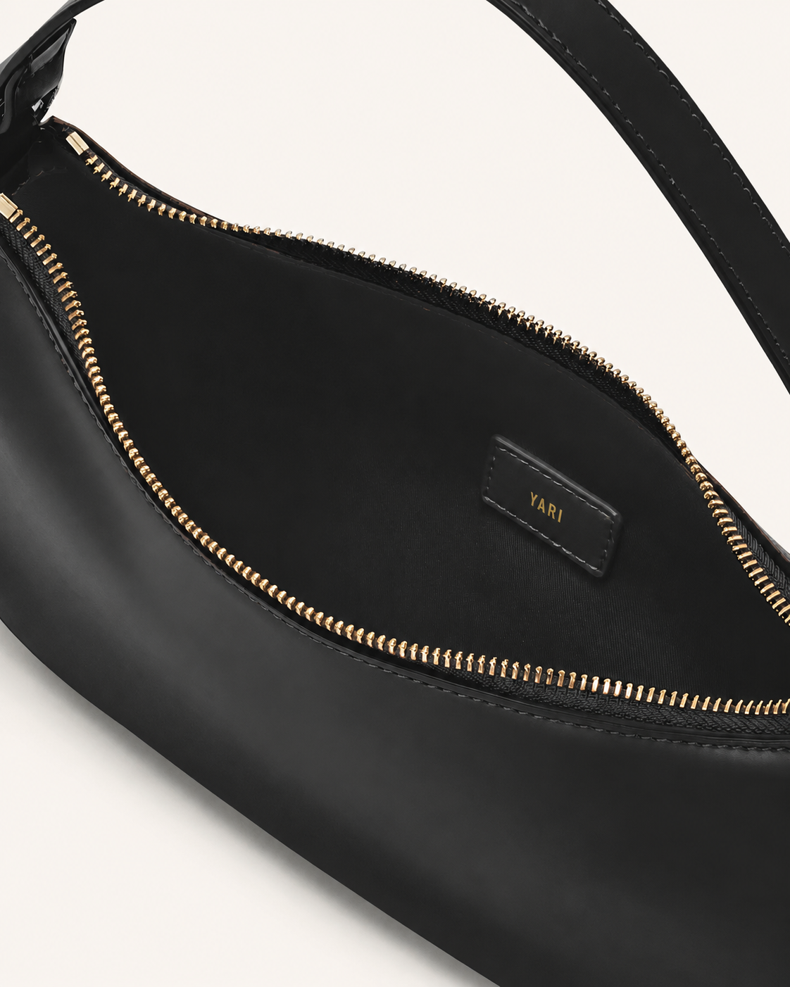 Black Vegan Leather Sling Bag