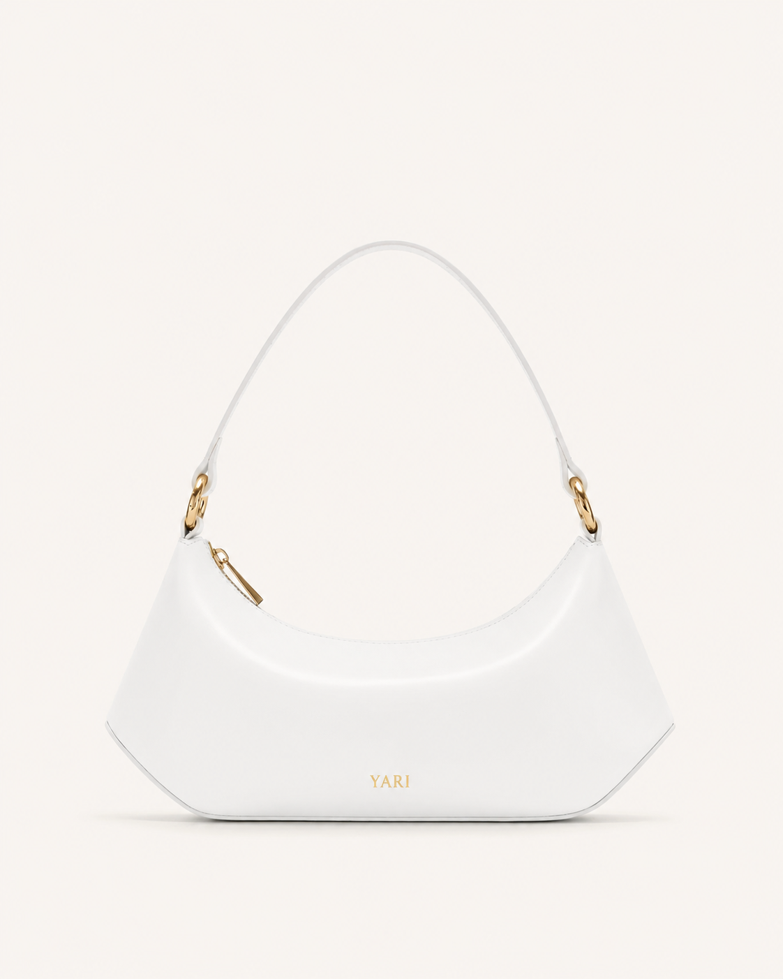 YARI White Vegan Leather Shoulder Bag