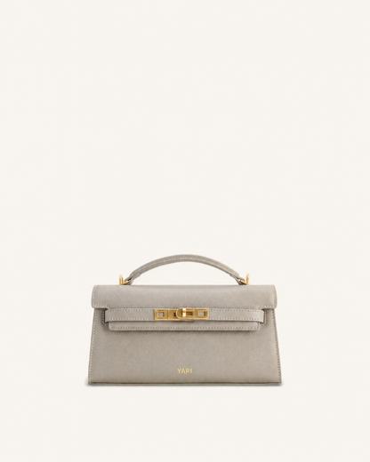YARI Kelly Boxy Top-Handle Bag – Stone Grey