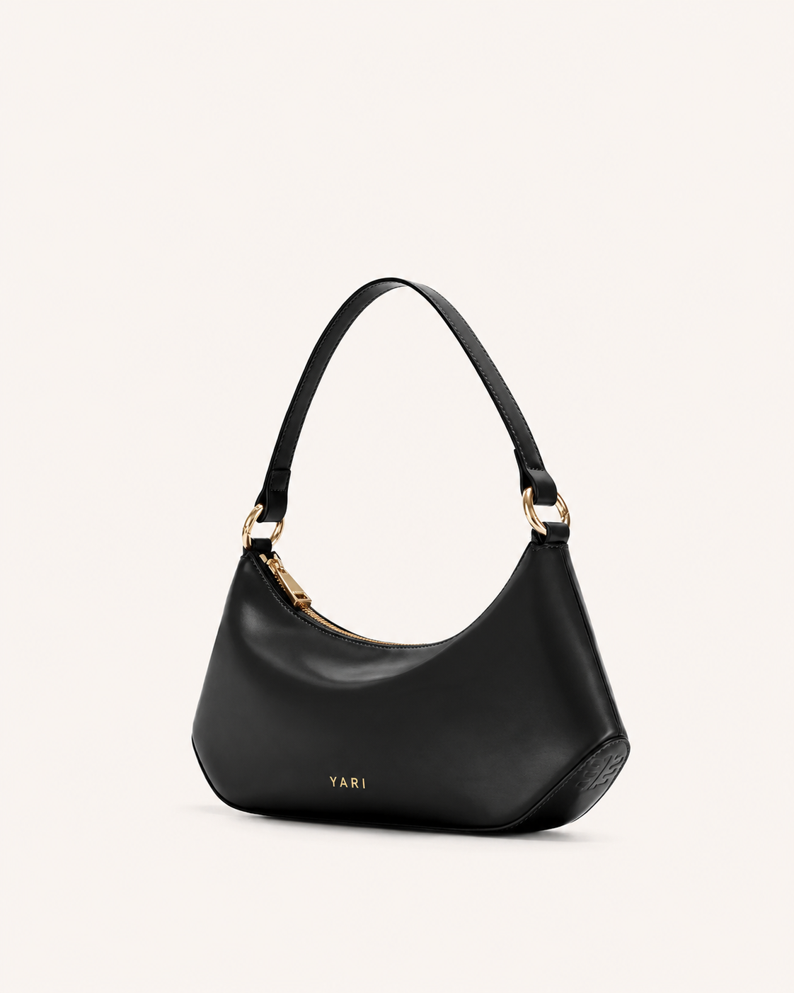 Black Vegan Leather Sling Bag