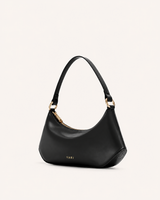 Black Vegan Leather Sling Bag