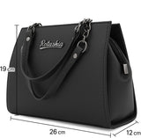 Black Genuine Leather Messenger Bag For Women