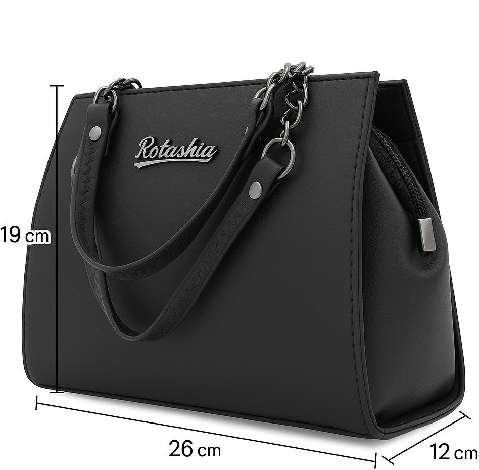 Black Genuine Leather Messenger Bag For Women