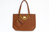 Brown Genuine Leather Tote Bag For Women