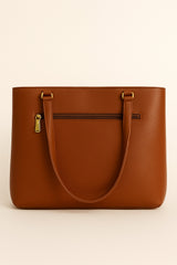 Brown Genuine Leather Tote Bag For Women