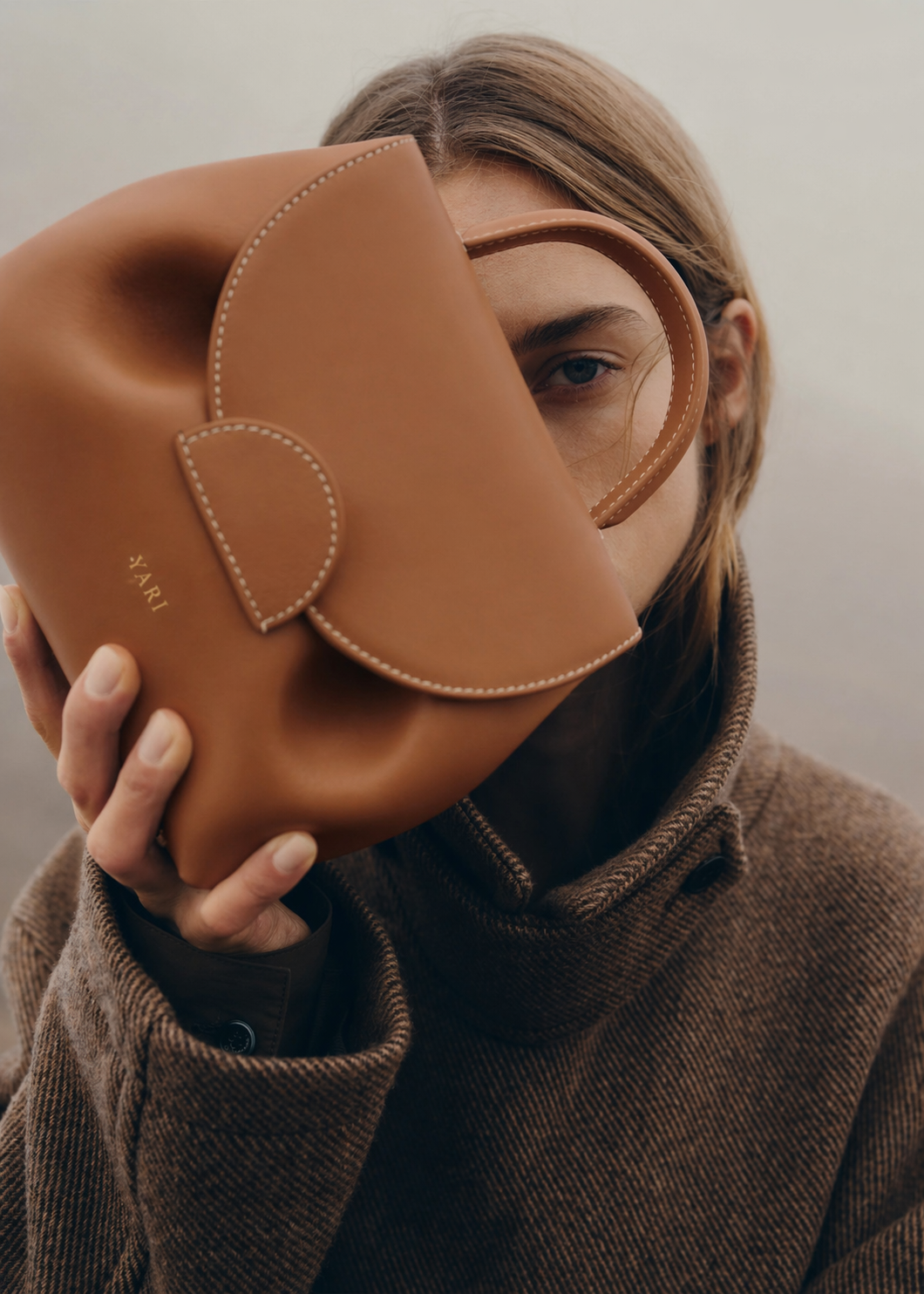 Amber Luxe Mini Leather Top Handle Crossbody Bag in Warm Tan with Structured Silhouette for Elegant Everyday and Travel Style