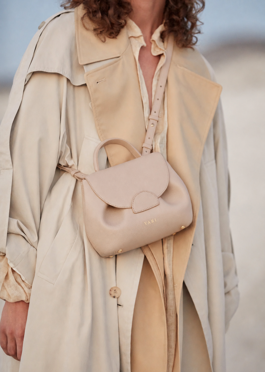 YARI Mini Top-Handle Bag — Blush