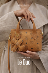 Caramel Teddy Monogram Mini Satchel