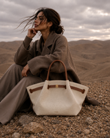YARI Structured Tote Bag – Ivory & Tan