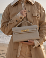 YARI Kelly Boxy Top-Handle Bag – Stone Grey