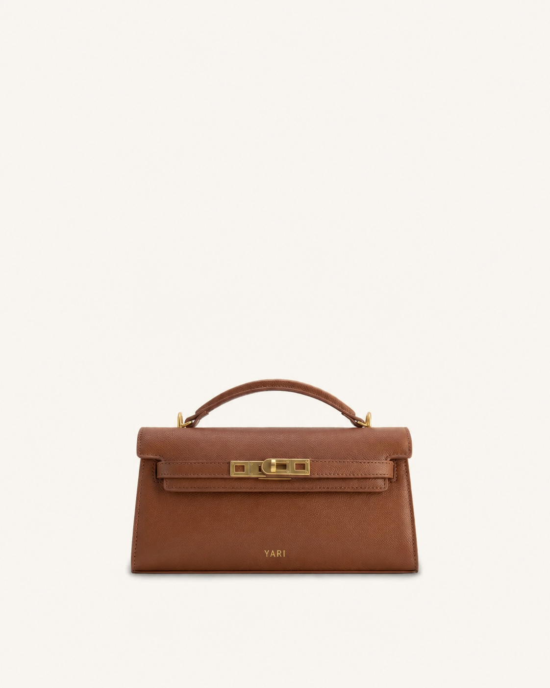 YARI Kelly Boxy Top-Handle Bag – Cognac Tan