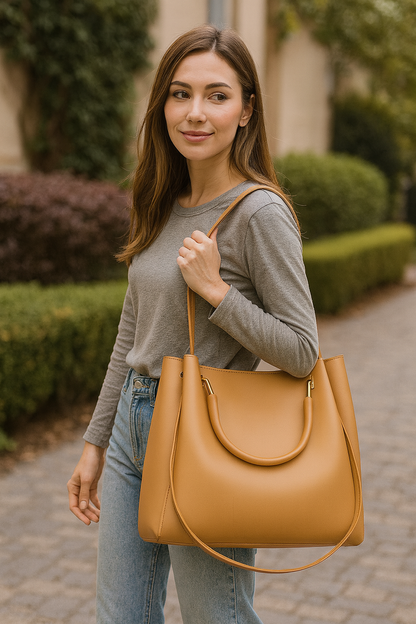 Elegant Faux Leather Hobo Handbag for Women – Premium Shoulder & Hand Carry Bag