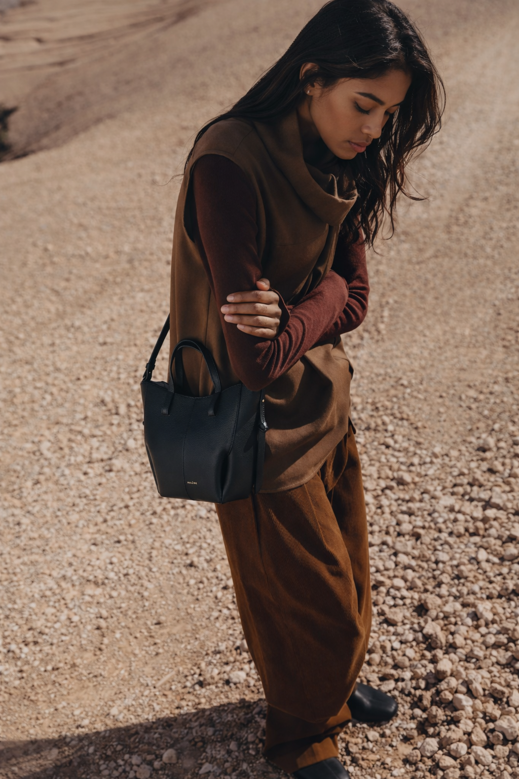 Structured Top Handle Crossbody Handbag with Adjustable Shoulder Strap, Gold Hardware & Elegant Everyday Designer Purse
