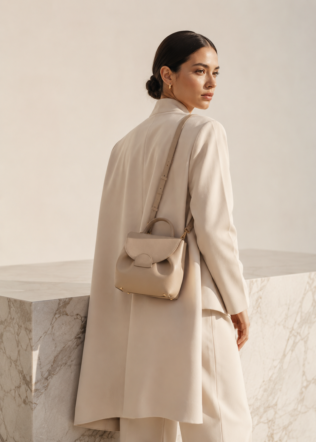 YARI Mini Top-Handle Bag — Sand