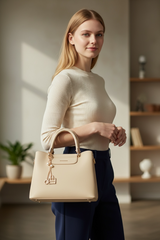 Aurielle Blush Luxe Structured Satchel