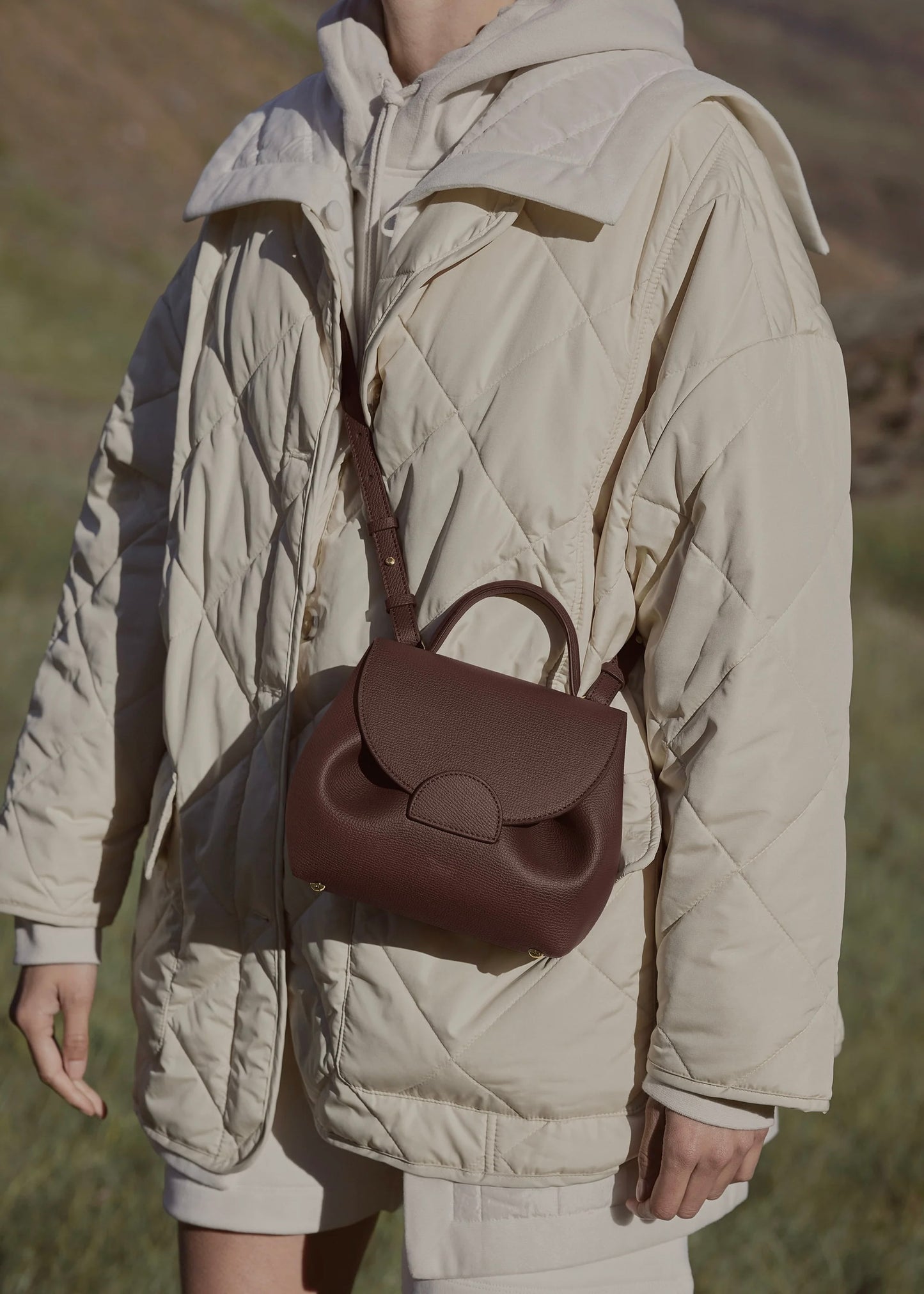 YARI Mini Top-Handle Bag — Espresso