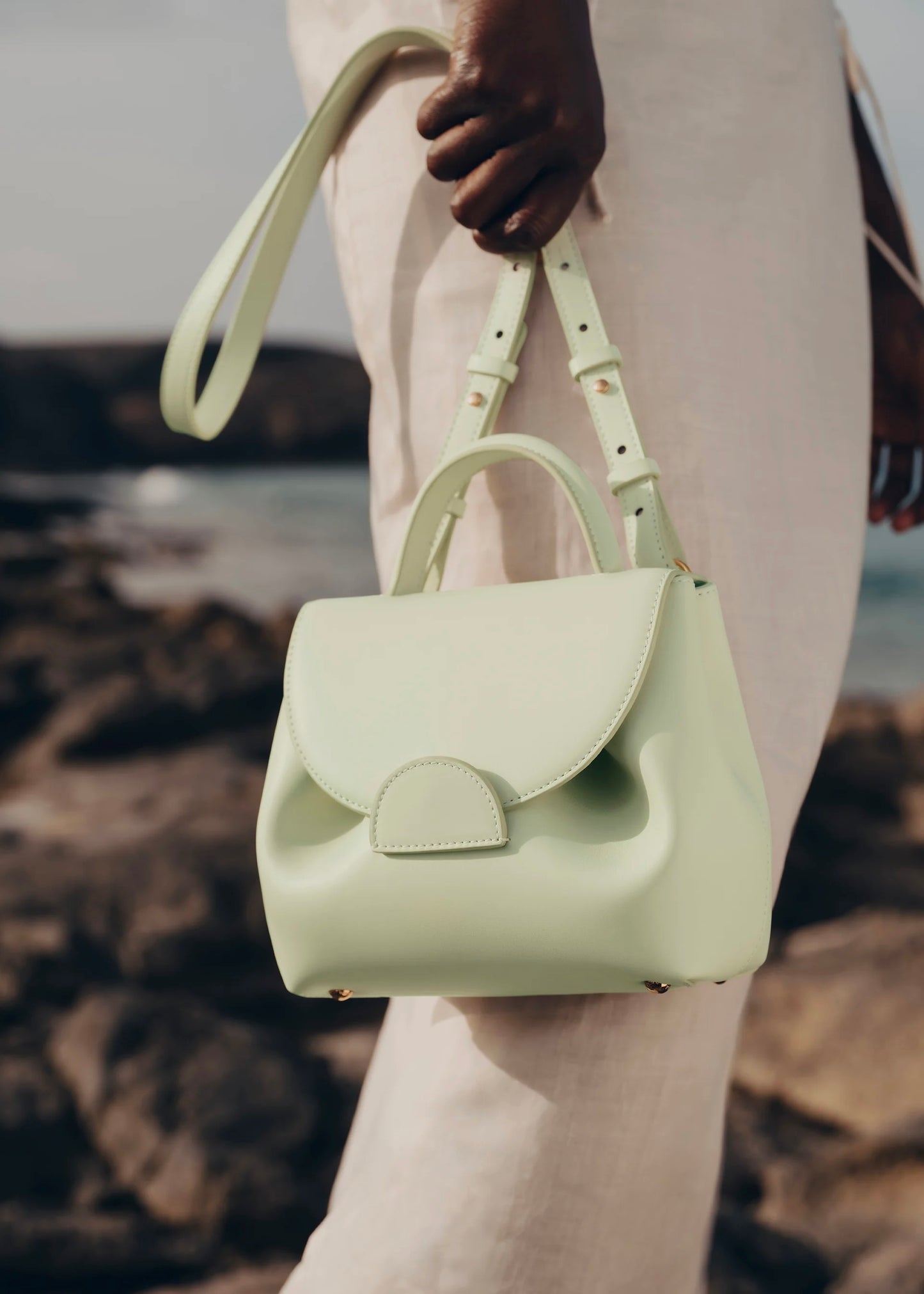 YARI Mini Top-Handle Bag — Pistachio